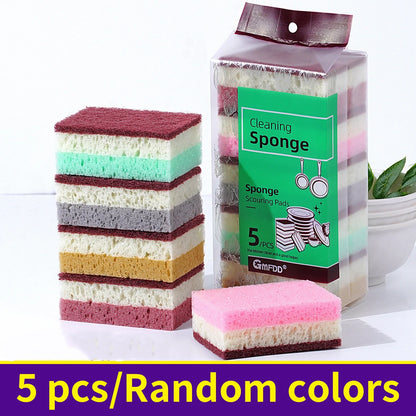 High-Density Kitchen Cleaning Sponge Cloth - Non-Greasy Dishwashing & Pot Scrubbing Cleaning Cloth