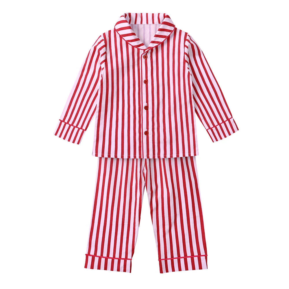 2025 Kids Christmas Pajama Set – Velvet Loungewear Long Sleeve Sleepwear for Boys & Girls