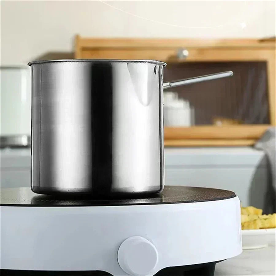 Stainless Steel Mini Fryer – Household Oil Pot with Filter for French Fries & Chicken Wings