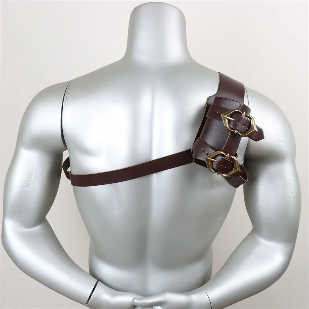 Medieval Viking & Pirate Leather Belt – Sword, Axe, Mace, and Tomahawk Holder with Metal Rings for LARP