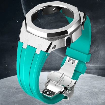 Gen4 Mod Kit for Casioak GA2100/2110 – Metal Bezel, Rubber Watch Case & Stainless Steel Strap