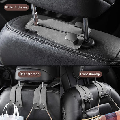 SEAMETAL Car Seat Headrest Hook – Multi-Use Back Seat Organizer & Hanger for Handbags, Purses, Bags & Clothes