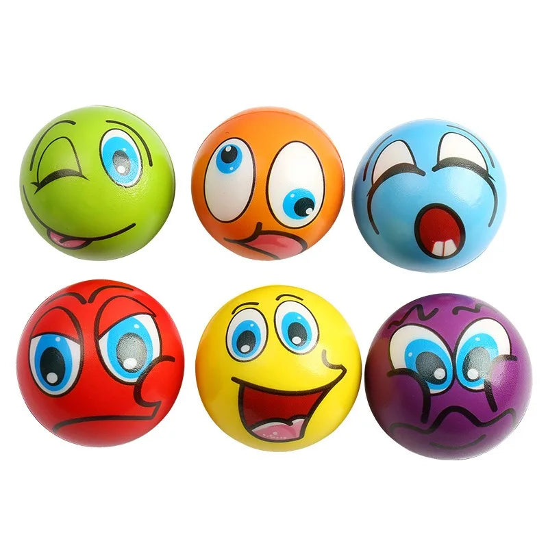Funny Sponge Pressure Soft Ball — PU Foam Squeeze Toy for Kids, Stress Relief and Wrist Action Toy