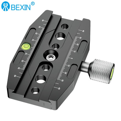 BEXIN Aluminum Arca-Swiss Quick Release Clamp – 50/70/90/110mm Tripod Ball Head Mount for Camera & Monopod Support
