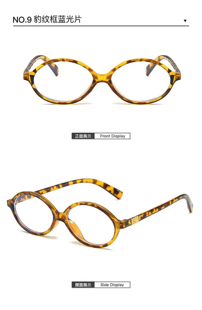 Women's Oval Sunglasses – Retro Small Frame UV400 Clear Lens Fashion Eyewear
