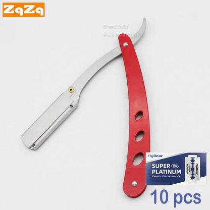 ZqZq 10 Shaving Blades – Straight Edge Razor for Haircut, Beard, Eyebrow Shaving & Manual Depilation