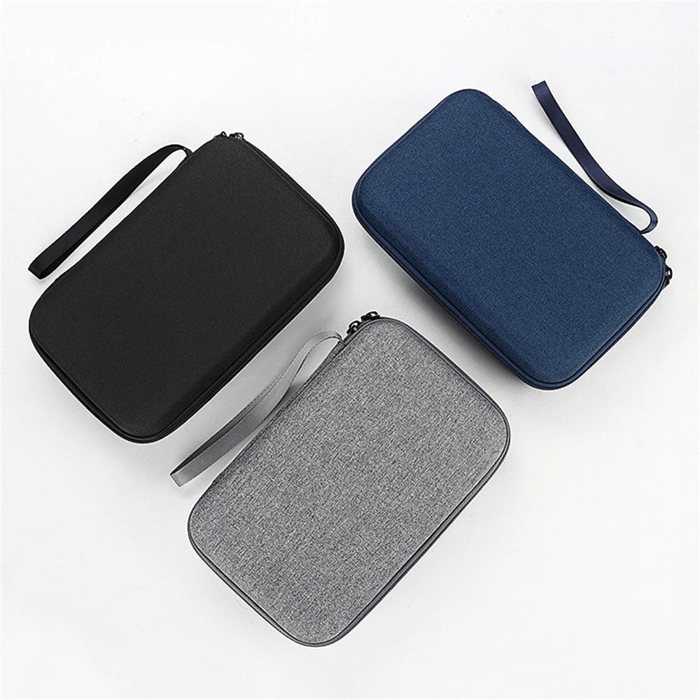 Large Capacity Travel Electronics Organizer – EVA Storage Bag for Tablet, Hard Disk, and Cables