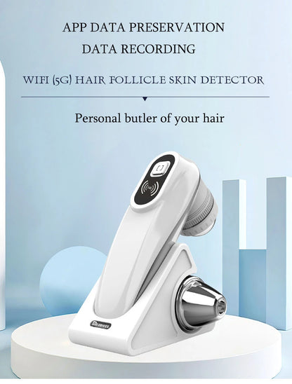 New WiFi HD 5G Scalp & Skin Hair Follicle Detector - Professional 50X/200X Rechargeable UV Skin Analyzer Magnifier