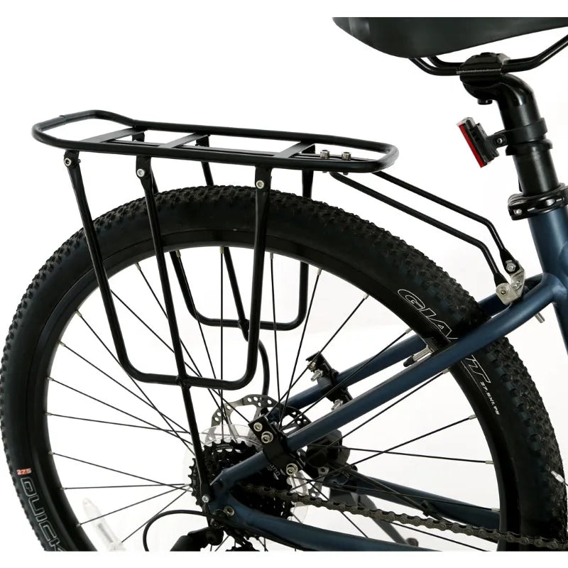 Mountain Bike Rear Seat Rack — Disc & V Brake Compatible Thickened Shelf, Bicycle Accessories Hanger