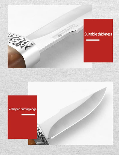 Wild Survival Self-Defense Mini Knife – Portable Stainless Steel Pocket Knife for Outdoor Camping, Fruit & Meat Cutting