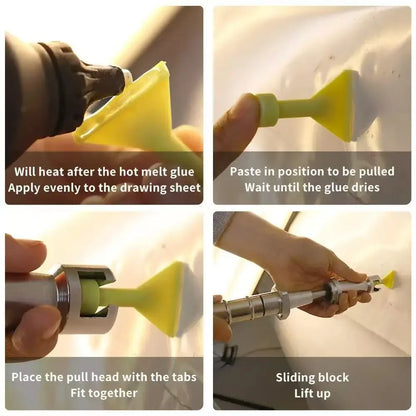 26-42CM Telescopic Car Dent Pull Hammer – Mini Sliding Hail Damage Repair Tool with Anti-Slip Handle