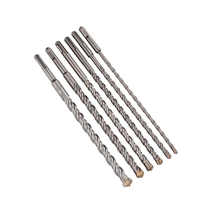 260mm Masonry Drill Bit SDS Plus Shank - Tungsten Carbide Cross-Tip for Electric Hammer (6mm, 8mm, 10mm, 12mm, 14mm, 16mm)