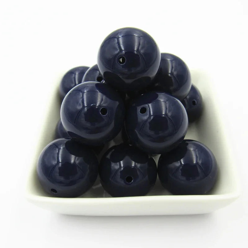 Acrylic Chunky Round Beads - 6mm to 20mm Solid Bubblegum Beads for DIY Handmade Jewelry & Craft Making