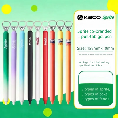 KACO Lingyue Pull-Tab Gel Pens - Multi-Color Quick-Dry Smooth Writing Stationery Collection