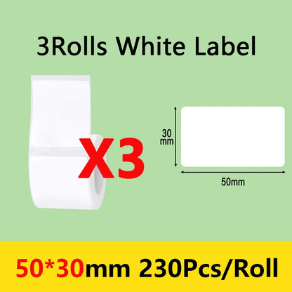 Niimbot B21/B1/B203 Mini Bluetooth Thermal Printer – Waterproof Oil-Resistant Label Maker with Adhesive Sticker Paper for Office Use