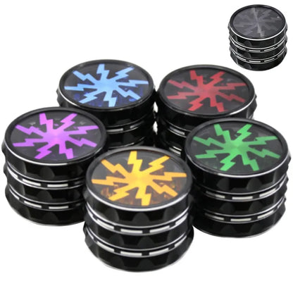 63mm Four-Layer Lightning Metal Grinder — Tobacco & Cigarette Crusher Crusher Tool