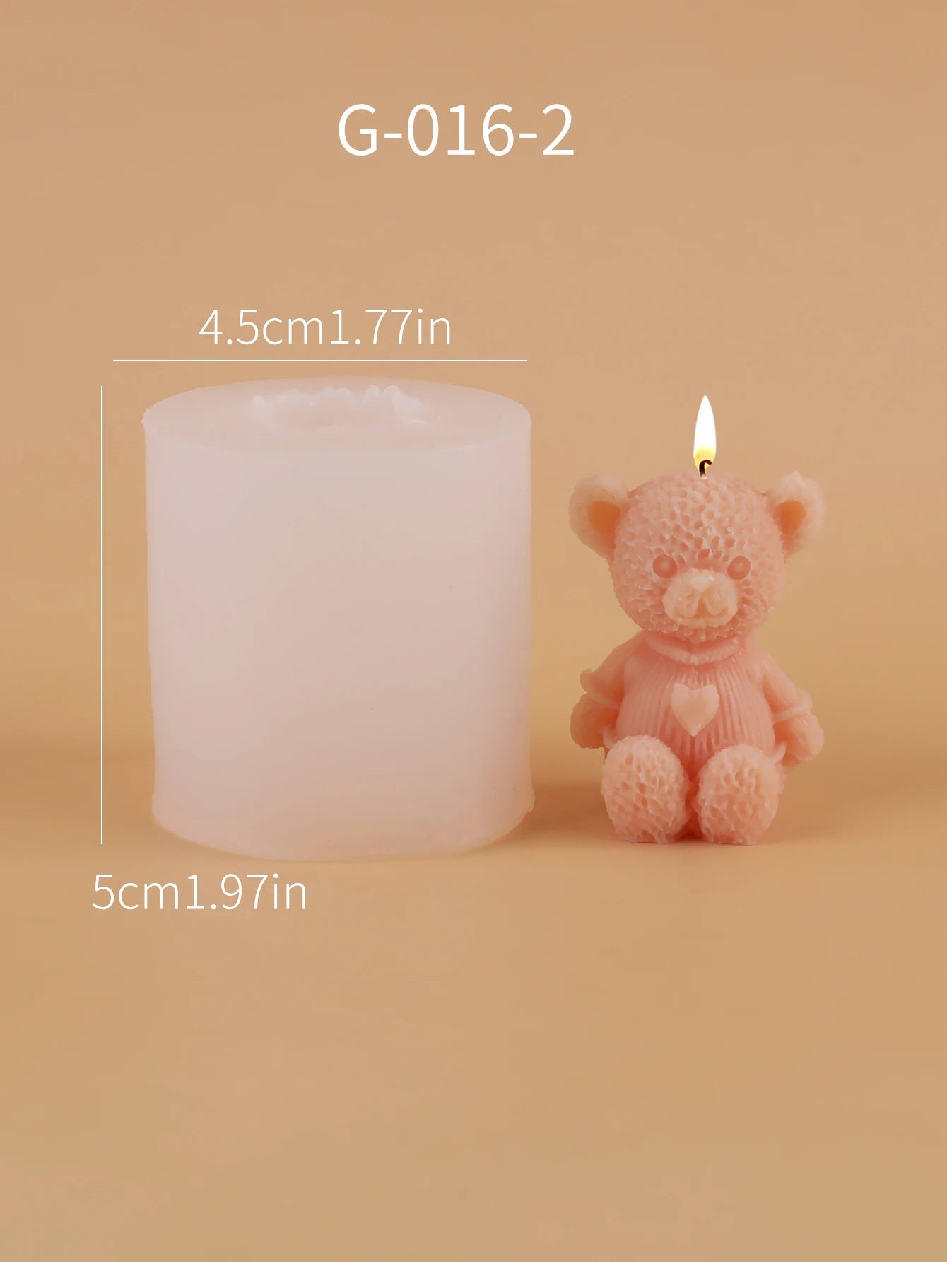 Cute Little Bear Silicone Mold – DIY Candle, Gypsum & Ornament Mold