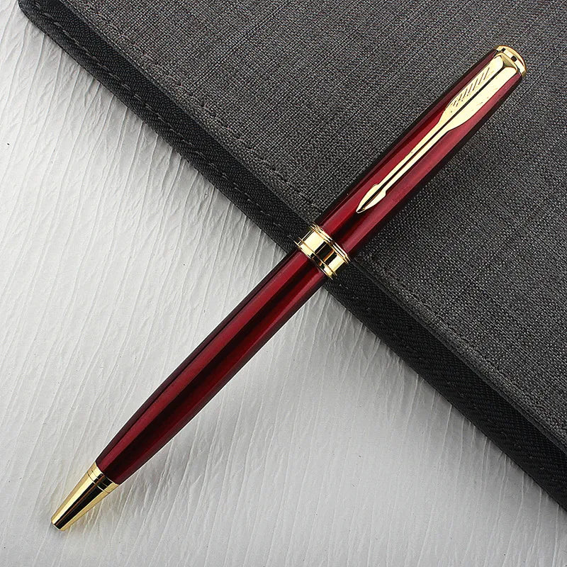 Luxury 0.7mm Metal Rollerball Pen – Blue Ink Gold Steel Signature Pen for Office & School Writing