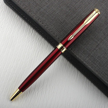 Luxury 0.7mm Metal Rollerball Pen – Blue Ink Gold Steel Signature Pen for Office & School Writing