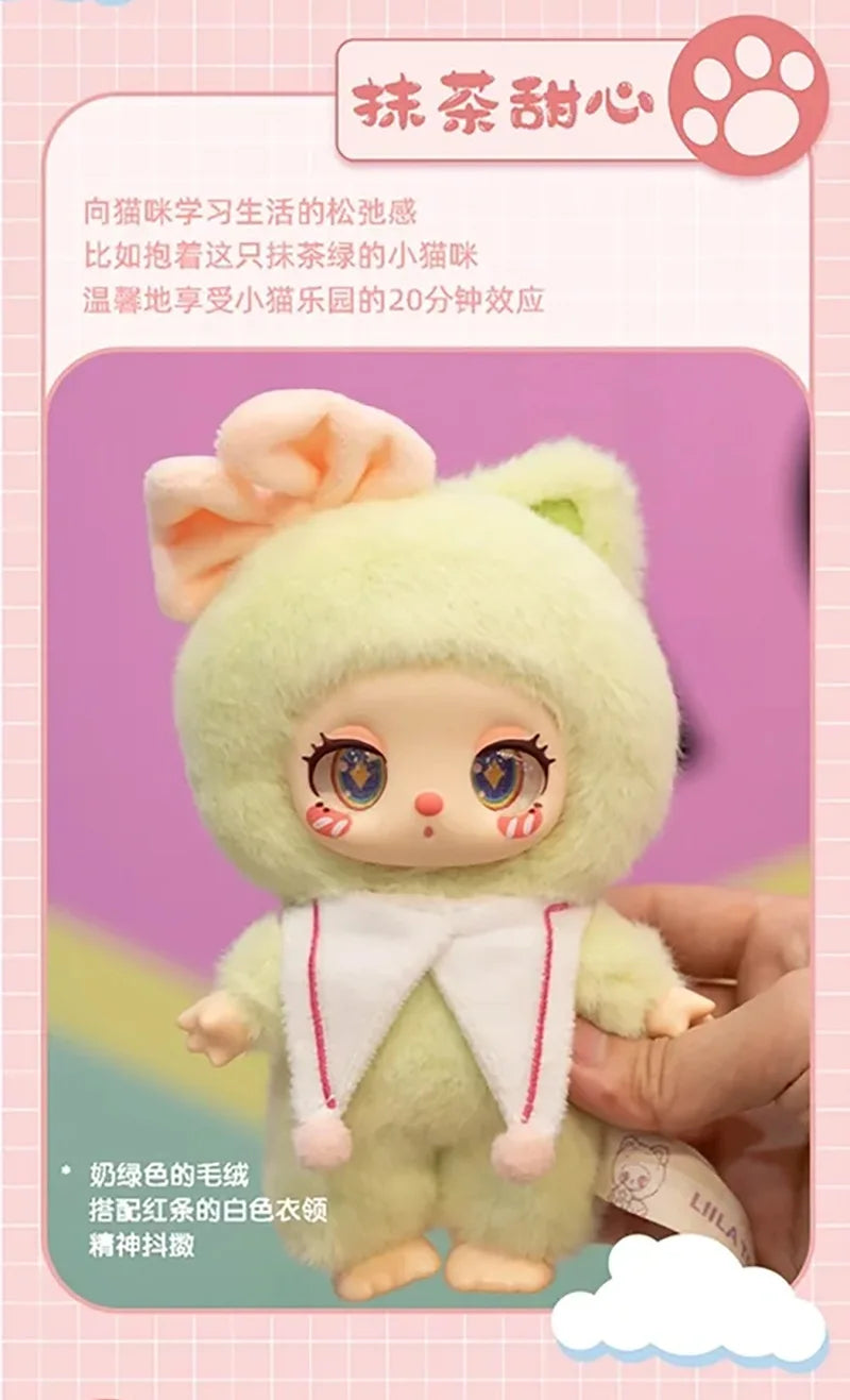 Liila Lucky Cat V3 Series Blind Box Toy – Plush Vinyl Pendant Doll, Kawaii Anime Figure Handbag Charm for Girls Gift