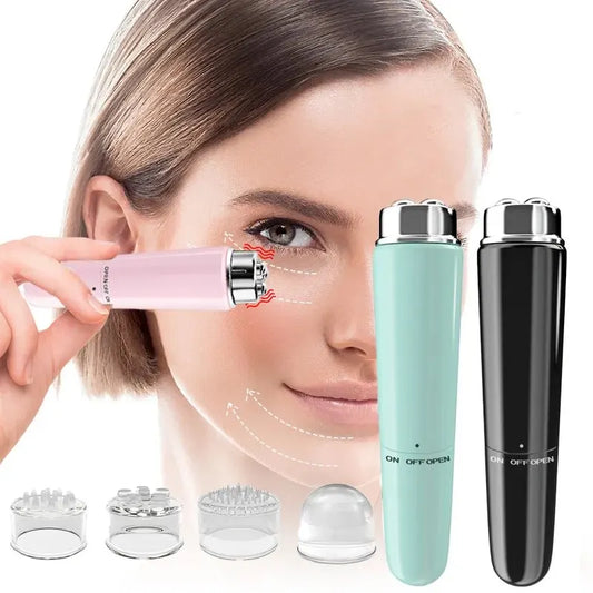 4 in 1 Electric Facial Massager - Micro Vibration Eye Beauty Instrument for Relaxation, Dark Circles, Puffiness and Eye Bags