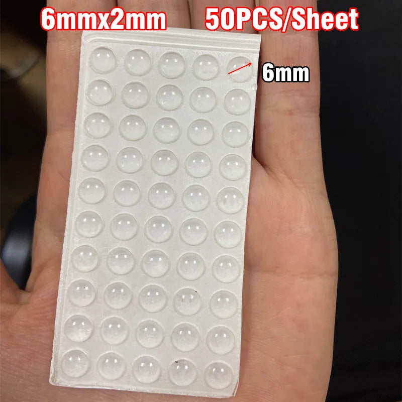 Self-Adhesive Silicone Buffer Pads - Door Stoppers, Cabinet Bumpers, Wall Protectors & Refrigerator Anti-Collision Cushions