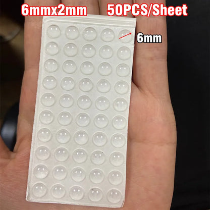 Self-Adhesive Silicone Buffer Pads - Door Stoppers, Cabinet Bumpers, and Wall Protectors for Furniture and Refrigerators
