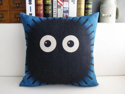 Totoro Cat Pattern Cushion Cover 45x45cm – Anime Decorative Pillow Case