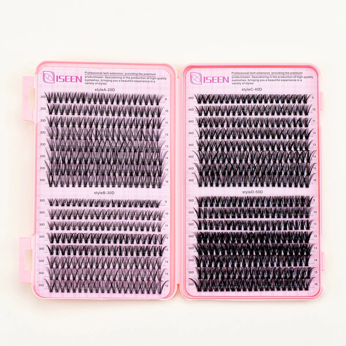 DIY Segmented False Eyelash Set – Large Capacity Cluster Eyelash Book with Glue, Remover, Tweezers & Brush, Festival Gift