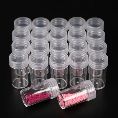 30-Bottle Bead Organizer with Lids – Diamond Painting & DIY Craft Storage Containers