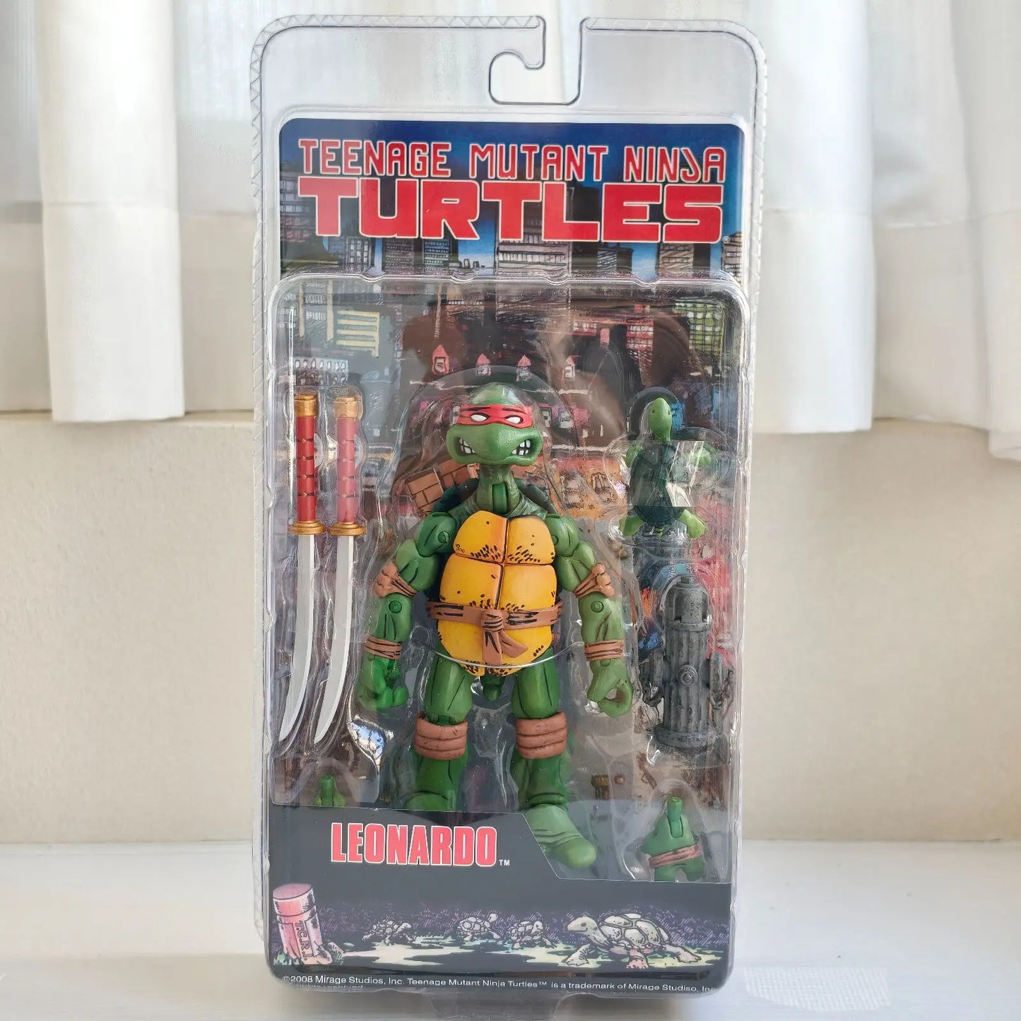 Four New NECA Anime Action Figures – Leonardo Teenage Mutant Ninja Turtles Pizza Club Model Figurines for Toys & Shelf Display
