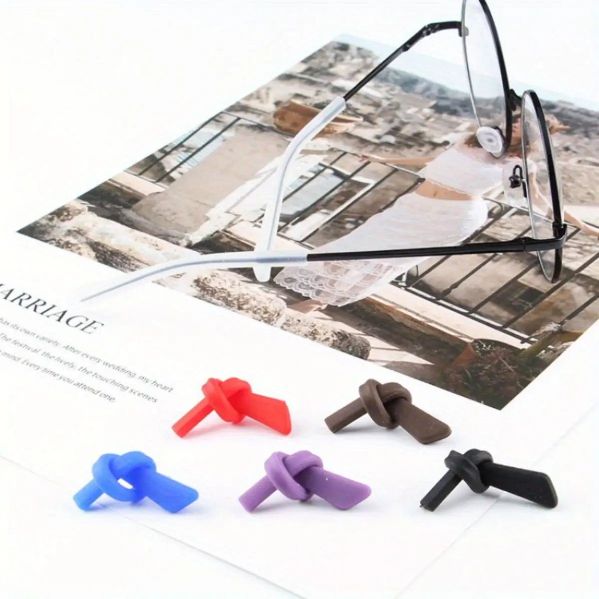 10pcs Silicone Eyeglass Temple Tips - Replacement Ear Socks Sleeves for Thin Metal Glasses Legs & Eyewear Accessories