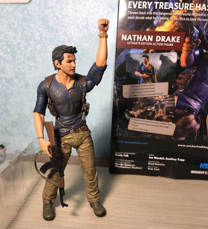 NECA Uncharted 4 Nathan Drake Action Figure – Collectible Toy Model, Creative Gift for Kids