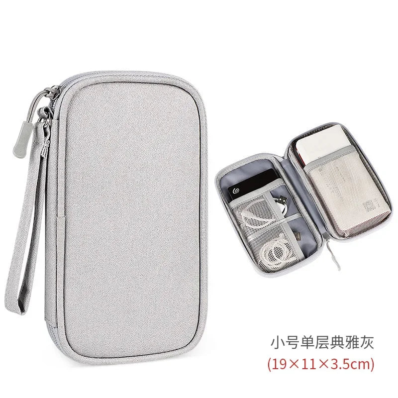 Portable Waterproof Cable Organizer Bag — Oxford Cloth Storage Case for Power Banks, Earphones & Digital Cables