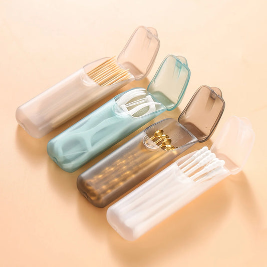 Portable Toothpick & Floss Storage Box – Travel Organizer for Small Items
