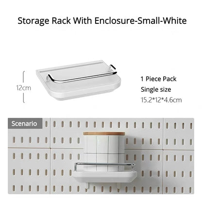 DIY Pegboard Hanging Shelf & Hooks – Wall Organizer for Garage, Kitchen & Room, No-Drill Storage Solution