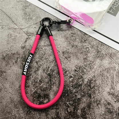 Keychain Color Lanyard Strap: Phone Accessories Bracelet Telephone Chain with Metal Lobster Clasp - Key Landyard for Bag, Car Keys