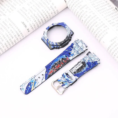 All-in-One Rubber Strap Case for G-Shock GA2100, GA2110, DW5600, 5610, GA-110 & BA-110 – High Quality Replacement Band & Bezel