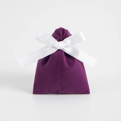 10PCS Purple Velvet Drawstring Bags — Jewelry Gift & Candy Storage Pouches