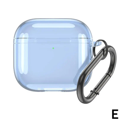 Translucent Protective Sleeve Case for AirPods 4 — Premium Drop-Proof Cover with Carabiner for AirPods 4th Generation
