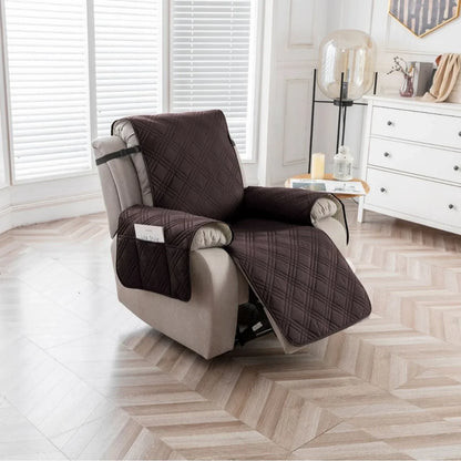 100% Waterproof Recliner Chair Cover – Non-Slip Recliner Slipcover with Pocket for Bedroom, Office & Living Room