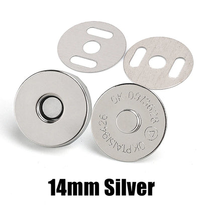 10 Pcs Magnetic Snap Fasteners 14–18MM – Clasps & Buttons for Handbags, Purses, Wallets & Craft Bag Accessories