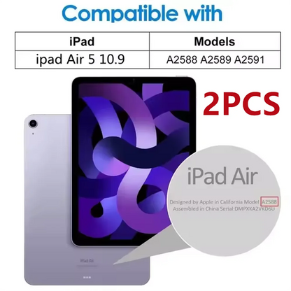 2PCS 9H Tempered Glass Screen Protector for iPad (10.2/9.7/10.5/10.9/11) Pro, Air & Mini – Anti-Scratch HD Protective Film