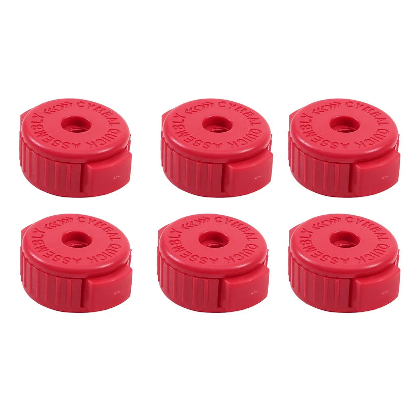 6-Pcs Drum Set Quick Release Caps – Cymbal Nut & Stand Screw Fixing Buckles for Drum Accessories