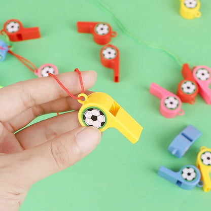 24PCS Colorful Soccer Whistles for Kids – Football Party Favors, Goody Bag & Pinata Fillers, Fun Gifts for Boys & Girls