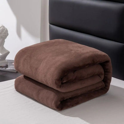 Simple Plush Blanket – Plain Colored, Multifunctional Farley Blanket Cover, Thickened and Warm