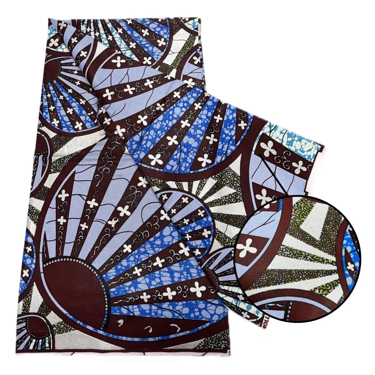 Original African Wax Print Fabric - 6 Yards 100% Cotton Nigerian Ankara Sewing Material for Women’s Dresses