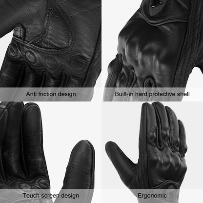 3XL Goatskin Leather Motorcycle Gloves – Men & Women Moto Gloves for Electric Bikes