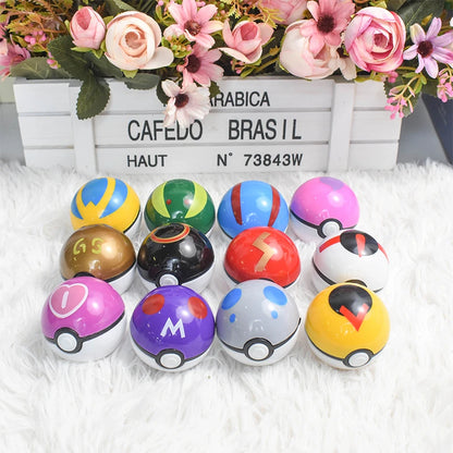 12Pcs Pokémon Poké Ball Figure Set – Pikachu Pocket Monster PVC Action Figures Collection Toy Gift Set