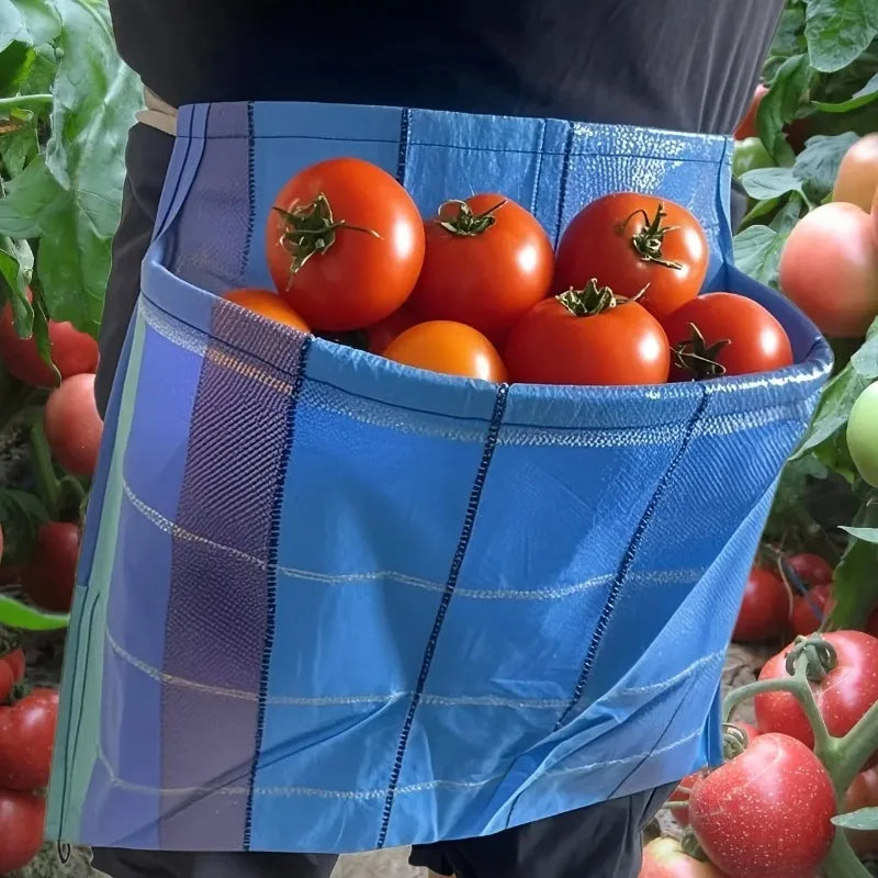 Fruit & Vegetable Picking Apron - Waterproof Waist Harvest Bag for Gardening, Farming & Kitchen Use
